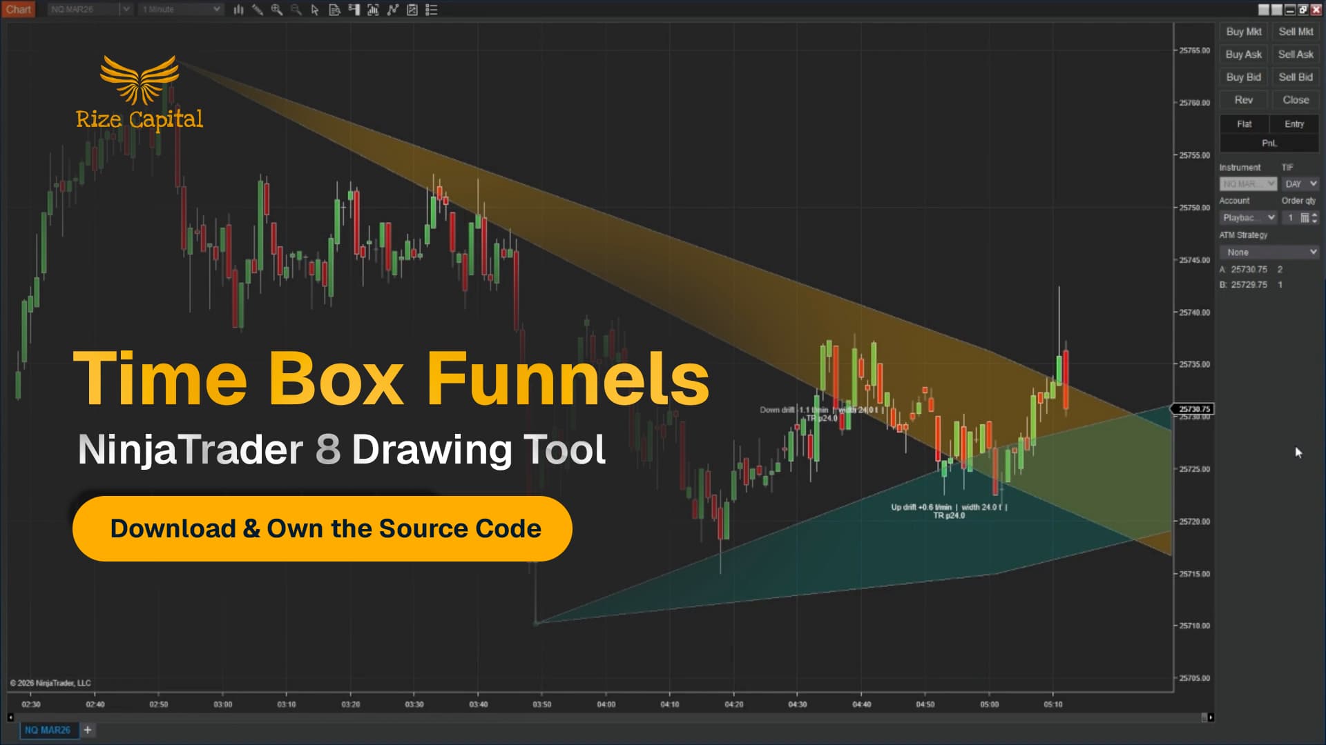 Time Box Funnels - NinjaTrader 8 Drawing Tool